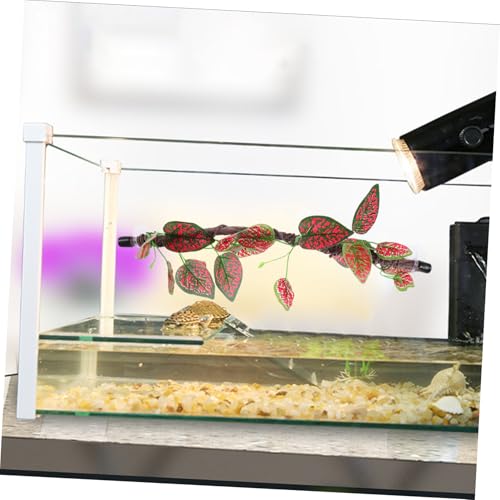 UPKOCH Reptile Climbing Branch Decor: Jungle Vine with Suction Cup Bendable Terrarium Plant for Bearded Dragon Gecko Frogs Snake Chameleons Cage Accessories