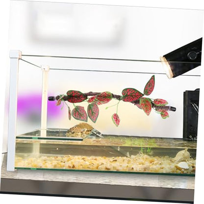 UPKOCH Reptile Climbing Branch Decor: Jungle Vine with Suction Cup Bendable Terrarium Plant for Bearded Dragon Gecko Frogs Snake Chameleons Cage Accessories