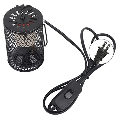 Tbest Heat Lamp for Reptiles,Bird Cage Heater Reptile Nano,Chicken Coop Heater,Safer Than Brooder Lamps 100W Infrared Ceramic Emitter Heat Light Bulb Lamp Pet Reptile Brooder(Black) - color: Black