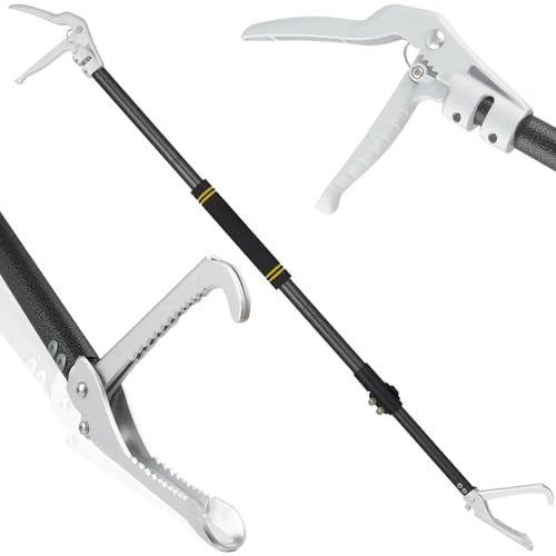 Snake Tongs Heavy Duty, 68" Snake Catcher Grabber for Rattlesnake Professional Safe Handling Snake Long Reach Grabber Wide Jaw Handling Tool with Lock Non Slip Foam Handle Sturdy Metal Tubes