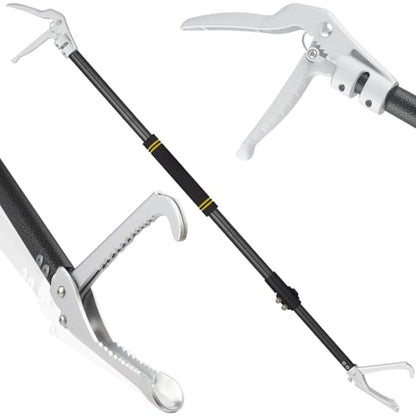 Snake Tongs Heavy Duty, 68" Snake Catcher Grabber for Rattlesnake Professional Safe Handling Snake Long Reach Grabber Wide Jaw Handling Tool with Lock Non Slip Foam Handle Sturdy Metal Tubes