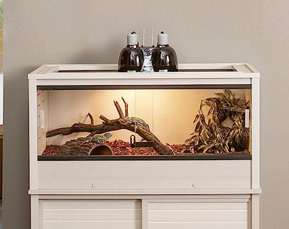 New Age Pet ECOFLEX Two Medium Reptile Enclosures with Matching Stacker Combo Set in Maple - color: Maple, size: Medium