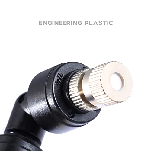 VEXPLO Reptile Terrarium Misting Nozzle 360 Degree Adjustable Reptile Fogger Mist Sprinkler, Dual-Head Black Misting Spray Nozzles for Aquarium Rainforest - size: Dual Head
