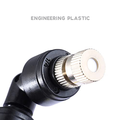 VEXPLO Reptile Terrarium Misting Nozzle 360 Degree Adjustable Reptile Fogger Mist Sprinkler, Dual-Head Black Misting Spray Nozzles for Aquarium Rainforest - size: Dual Head