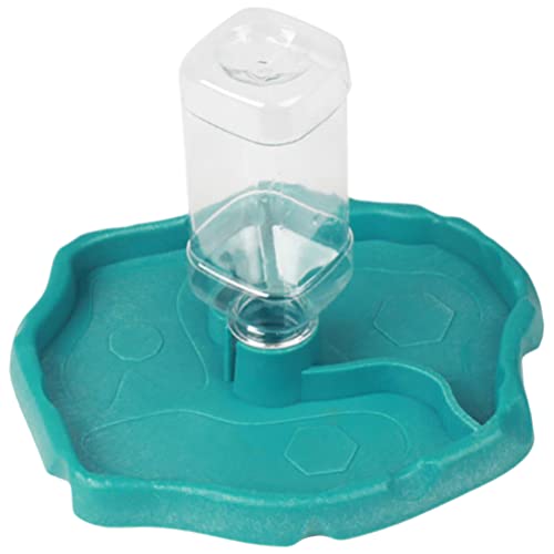 Reptile Water Food Bowl Automatic Turtle Dispenser Bottle Feeding Dish for Lizard Tortoise Bearded Dragon Chameleon