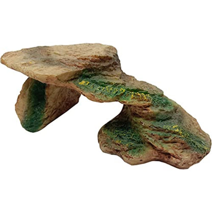 POPETPOP Turtle Basking Platform - Reptile Resting Habitat Ornament Resin Tortoise Climbing Platform Turtle Habitat Basking Rocks for Turtles Bearded Dragons Lizard