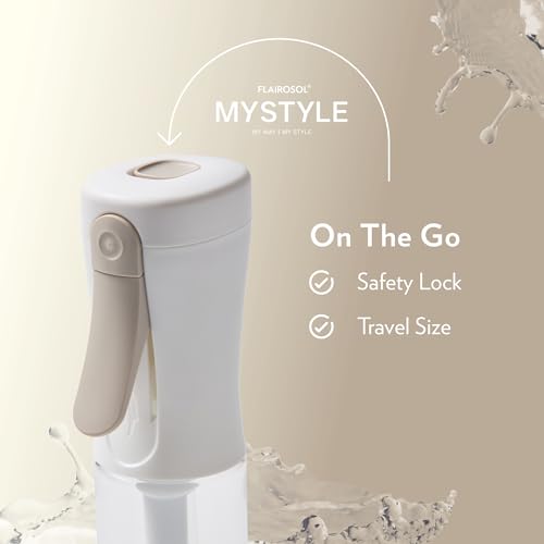 FLAIROSOL MyStyle, Spray Bottle for Hair - Small Travel Spray Bottle, Ultra Fine Continuous Water Mist for Face, Hairstyling, Salon, Cleaning, Beauty, Toners, Hydration & Makeup, 3.04oz / 90ml, White - color: White, style: 1 Pack