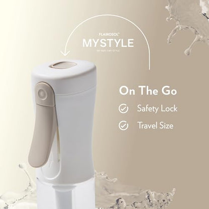 FLAIROSOL MyStyle, Spray Bottle for Hair - Small Travel Spray Bottle, Ultra Fine Continuous Water Mist for Face, Hairstyling, Salon, Cleaning, Beauty, Toners, Hydration & Makeup, 3.04oz / 90ml, White - color: White, style: 1 Pack