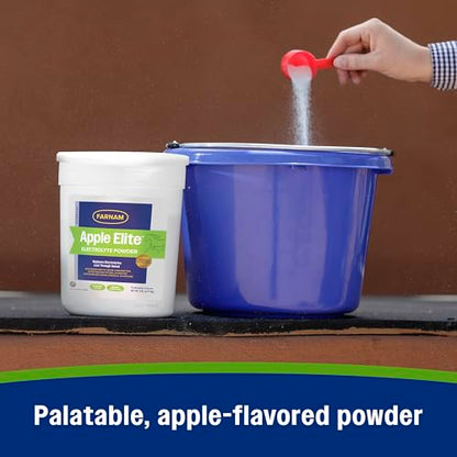 Farnam Apple Elite Horse Electrolytes Powder Supplement, Replaces Vital Minerals, Encourages Hydration, Sugar-Free, Contains Sodium, Potassium, Calcium & Magnesium, Apple Flavored, 5 lb - size: 5 pounds