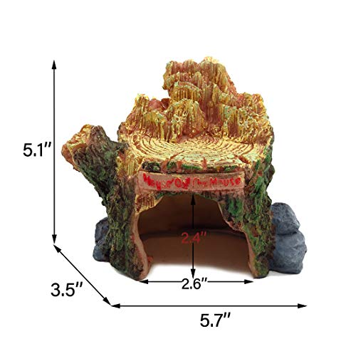 Hamiledyi Hermit Crab Hideout Snail Hiding Cave Resin Hideaway Habitat for Small Reptile Snail Hermit Crab Gecko Spider Frog Betta