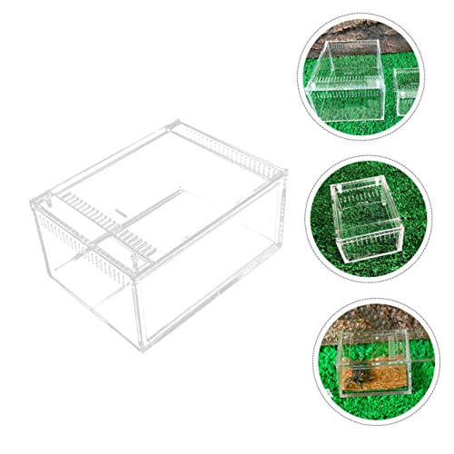 Mipcase 1pc Transparent Reptile Breeding Box Durable Terrarium Container for Snakes Lizards and Frogs Easy to Clean Spacious Habitat for