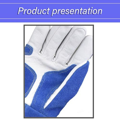 Animal Handling Gloves Leather Multipurpose Glove For Grooming, Bite Proof For Cat Dog Bird Falcon Livestock Snake