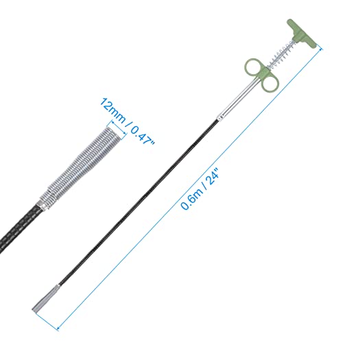 HARFINGTON Flexible Grabber Claw Pick Up Tool 24 Inch 4 Claws Stainless Steel Sewer Cleaning Hook Unclog Sink Sewer Hair Drain Cleaner Tool Sink Unclogger for Toilet Bathtub Sewer Green - color: Green, size: 24 Inch
