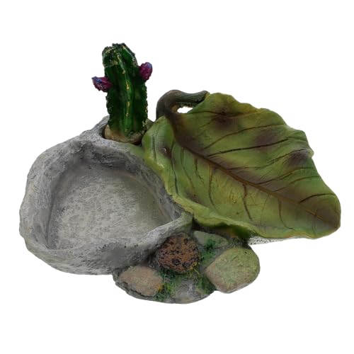 UKCOCO Crawling Pet Water Feeder Bright Colored Resin Reptile Drinking Dish for Turtles Lizards and Geckos Easy Frequent Use Pet Supplies