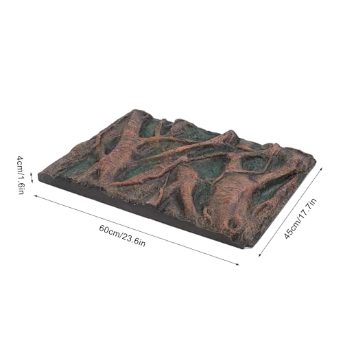 CDQL Aquarium Terrarium Background, Multipurpose 3D Reptile Background, Foam Aquarium Decor Backgrounds, Easy to Assemble for Reptiles Lizard Fish Frog (H) - size: H