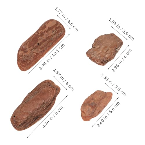 VICASKY Reptile Tank Landscaping Material Pine Bark Chips 8-10cm 500g Pack Rainforest Terrarium Bedding for Tortoise and Reptile Habitat Decor