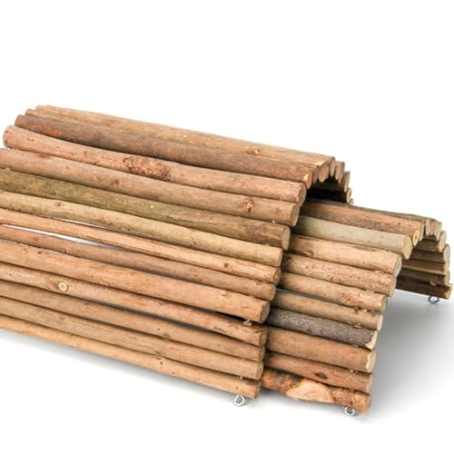 Gadpiparty Natural Solid Wood Reptile Hiding House and Small Pet Shelter Set, Small and Large Size Wooden Hideout for Tortoise, Hamster, Lizard, and Reptile Enclosure Decor