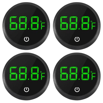 ACEIRMC 4pcs Fish Tank Digital Thermometer Accurate LED Display to ±0.9°F Tank Thermometer Aquarium Temperature Measurement Suitable for Fish, Axolotl, Turtle or Aquatic