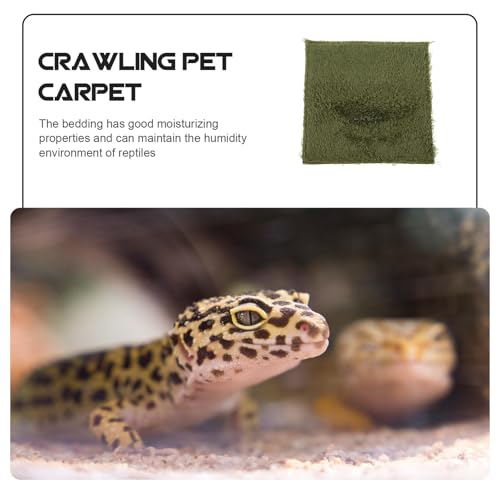 jojofuny Reptile Carpet Mat for Bearded Dragon and Tortoise Terrarium Washable Moisture-Resistant Substrate Liner Soft Cushioned Bedding for Lizards Snakes Amphibians