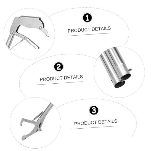 Toddmomy 1pc Stainless Steel Snake Catcher Practical Reptile Capture Tool for Safe Handling Folding Design for Easy Storage and Use