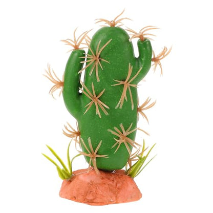 TOYANDONA Artificial Reptile Terrarium Plants and Cactus Decor, Simulated Plastic Habitat Ornament for Amphibians and Lizards Tank Accessories