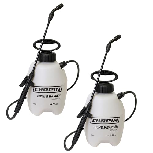 Chapin 16109 Pump Sprayer, 1‑Gallon, Lawn & Garden, Translucent Poly Tank, Adjustable Cone Nozzle, Ergonomic Handle & in‑Tank Filter for Herbicides, Pesticides, Fertilizers & Cleaning Tasks, 2 Pack - size: 1 Gallon 2-Pack