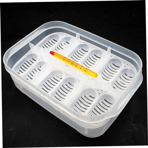 Reptile Incubation Box Reptile Incubator Egg Tray Hatching Box with 12 Grids for Turtle Gecko Lizards Mane, Reptile Incubation Box