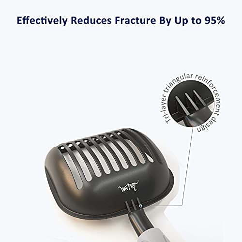 WePet Cat Litter Scoop, Non-Stick Plated Aluminum Alloy Sifter, Kitty Durable Metal Scooper, Deep Shovel, Long Handle, Kitten Pooper Lifter, Size Large, Coated Black Body with Grey Handle - color: #05 Grey, size: Large