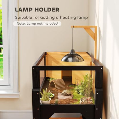 Wooden Tortoise Habitat with Storage Shelf