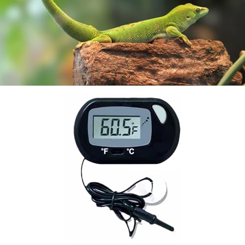 ZJchao Digital Aquarium Thermometer LCD Display Reptile Fish Thermometer with Probe for Water Temperature Measurement Fish Tanks Reptile Habitats