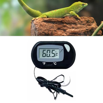 ZJchao Digital Aquarium Thermometer LCD Display Reptile Fish Thermometer with Probe for Water Temperature Measurement Fish Tanks Reptile Habitats
