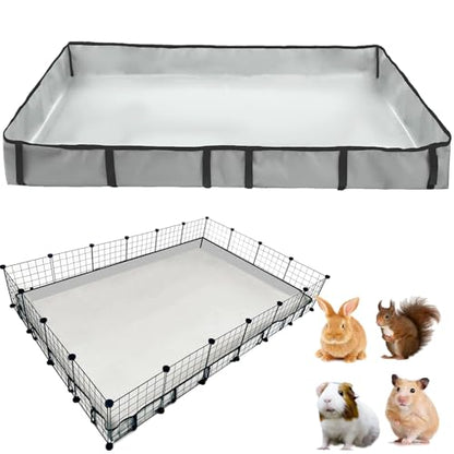 Guinea Pig Cage Liner Tarp Bottom Waterproof and Washable Base Also for Rabbits, Bunny, Chinchesillas, Hedgehog, Ferrets and Other Small Animals(48x72 inches) - size: 48.0"L x 72.0"W x 4.0"H