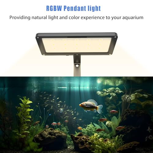 LED Aquarium Light,Fish Tank Light,Clip On Aquarium Light for Plants,24/7 Clip On Fish Tank Light with Timer for 12-29 Inch Aquarium Plant Light,Full Spectrum 38W RGBW Aquarium Lights