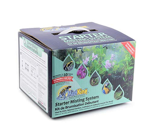 MistKing – Starter Misting System, 4th Gen | Used by Zoos, Botanical Gardens, Institutions & Hobbyists | Expandable to 10 Nozzles | Extremely Fine Mist | 50 Micron Droplets | MKSMS4-125-50 - size: Version 4, style: Starter