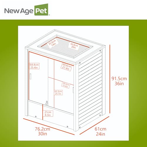 New Age Pet ECOFLEX Vertical Reptile Terrarium, Tall Climber Arboreal Habitat for Chameleons, Geckos & Lizards in ECOFLEX Material, Easy Access, Maple - color: Maple