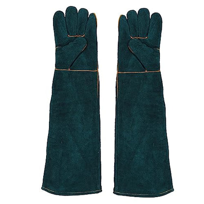 Pongnas Bite Proof Animal Handling Gloves for Dogs Cats Reptiles PuncturePet Grooming & Training with Extended Sleeve Safe Wildlife Control (Large)