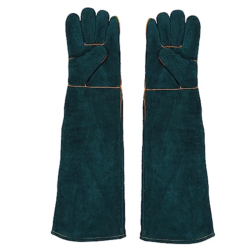 Pongnas Bite Proof Animal Handling Gloves for Dogs Cats Reptiles PuncturePet Grooming & Training with Extended Sleeve Safe Wildlife Control (Large)