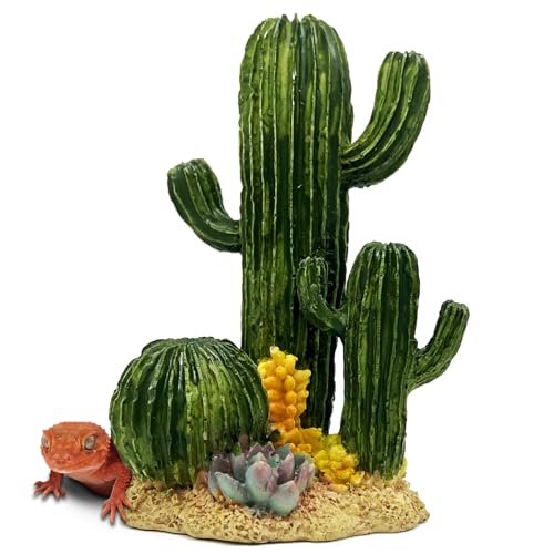 Cactus Leopard Gecko Reptile Décor Hide Geckos Bearded Dragon Decoration Shelter Egypt Lizard Crested Hideout Tank Spider Amphibian Habitat Accessories - color: Cactus