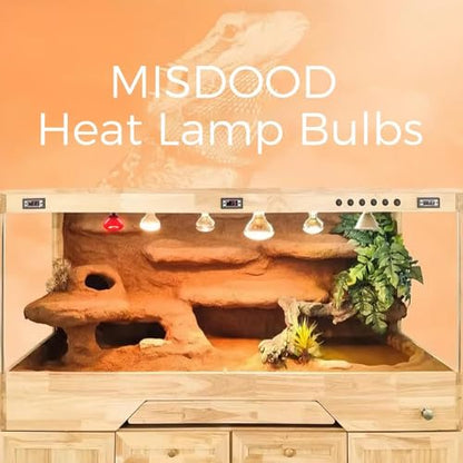 100W Reptile Heat Lamp Bulb, Day & Night Basking Spot Light Combo Pack Includes Infrared Heat Lamp and UVA Daylight Heating Lamp Basking Light for Lizards, Turtles, Chicken，Bearded Dragons - style: Day & Night Heat Lamp 100W