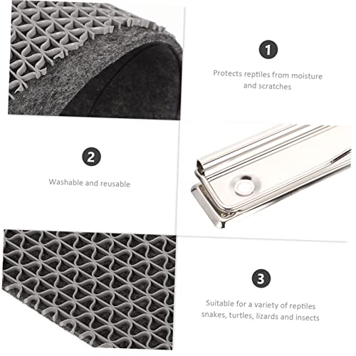 Mikikit Waterproof Reptile Carpet 3-in-1 Terrarium Bedding for Turtles Lizards Snakes Moisture Retaining Polyester Mat Non-Slip Reptile Terrarium Decoration