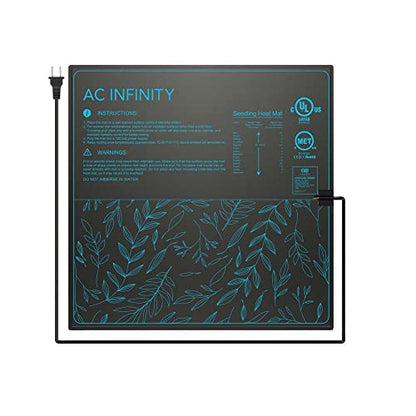 AC Infinity SUNCORE A5, Waterproof Seedling Heat Mat 20" x 20.75" MET & UL-Certified Heating Pad for Indoor Gardening, Hydroponics, Germination, Cloning - size: 20" x 20.75"