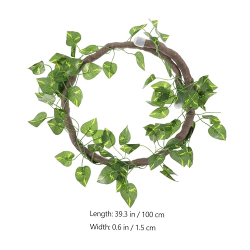 BESPORTBLE 1set Simulation Rattan Jungle Vines for Reptile Tank Decoration Bendable Climbing Branches for Geckos Chameleons and Iguanas Pu Material Natural Appearance
