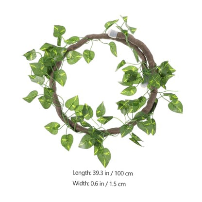 BESPORTBLE 1set Simulation Rattan Jungle Vines for Reptile Tank Decoration Bendable Climbing Branches for Geckos Chameleons and Iguanas Pu Material Natural Appearance