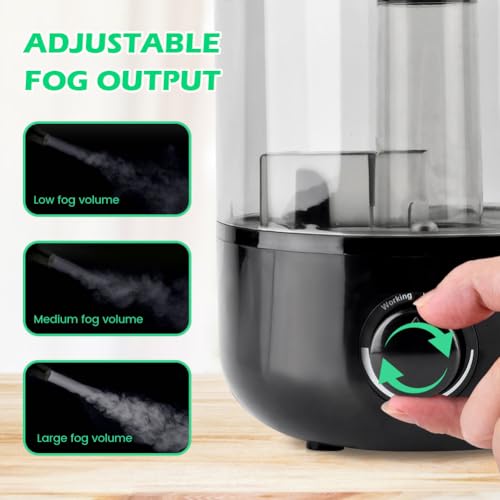 Reptile Humidifier Fogger, 3L Visible Tank Reptile Miste-r for Reptile & Amphibians Terrariums, with Hose Nozzle for Bearded Dragon/Lizard/Gecko/Snake/Tortoise/Moss