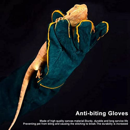 23 Inch Pet Bite Resistant Gloves, Extra Long Thickened Welding Gloves, PU Protective Gloves for Pet Training, Feeding, Welding, Weight Lifting and More