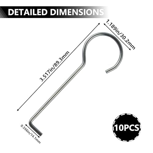 Drain Key Lifting Hooks Stainless Steel Drain Grate Lifting Key (10 Pack) | This drain key fits strip, square and concealed floor drains, delivering versatile use for bathroom maintenance
