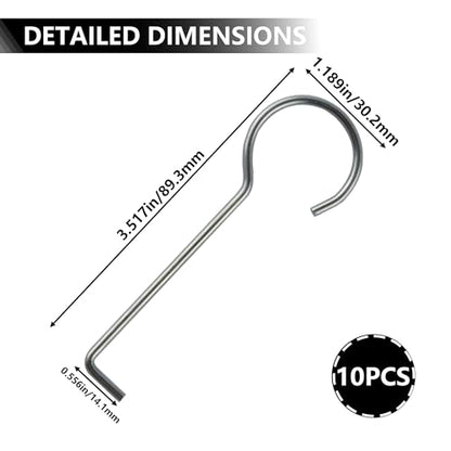 Drain Key Lifting Hooks Stainless Steel Drain Grate Lifting Key (10 Pack) | This drain key fits strip, square and concealed floor drains, delivering versatile use for bathroom maintenance