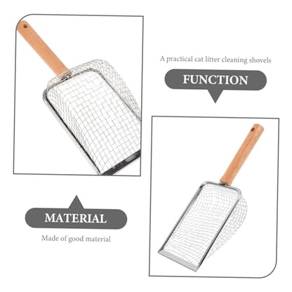 TOYANDONA Cat Litter Scoop with Handle Durable Pet Litter Shovel for Easy Cleanup of Cat Feces for Cat Supplies and Reptile Waste Management