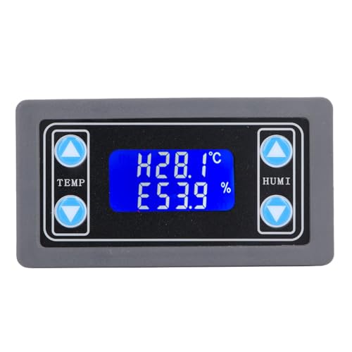 Temperature Humidity Controller Dual Relay Output Digital Thermostat Humidistat Control Module for Greenhouse Reptile Terrarium ABS Material