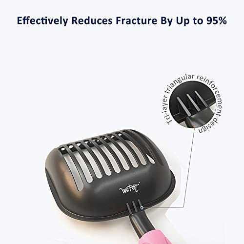 WePet Cat Litter Scoop, Non-Stick Plated Aluminum Alloy Sifter, Kitty Durable Metal Scooper, Deep Shovel, Long Handle, Kitten Pooper Lifter, Size Large, Coated Black Body with Pink Handle - color: #10 Pink, size: Large